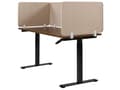 Miniatyrbillede 8 af 11: Skrivebordsskillevæg beige 160 x 50 cm polyester PET-plast akustikbeslag moderne