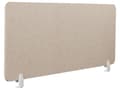 Miniatyrbillede 1 af 11: Skrivebordsskillevæg beige 160 x 50 cm polyester PET-plast akustikbeslag moderne