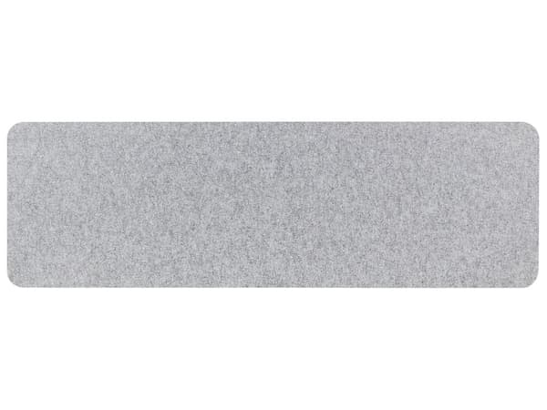 Bordsskärm Grå PET-skiva Tygöverdrag 160 x 50 cm Ljuddämpande Skärm Modulära Fästklämmor Hemmakontor
