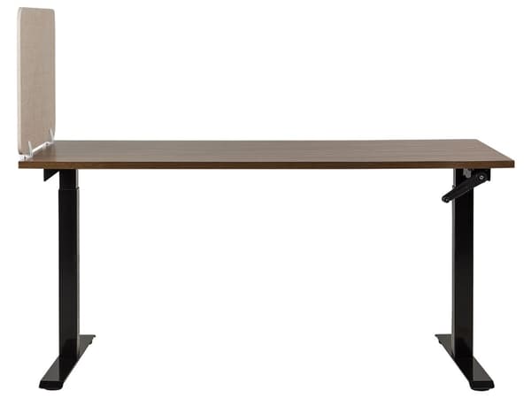 Bordsskärm Beige PET-skiva Tygöverdrag 72 x 50 cm Ljuddämpande Skärm Modulära Fästklämmor Hemmakontor