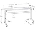 Miniatyrbillede 4 af 6: Kipbart skrivebord eller bordstel NY-A383 kipbart 135x58x72,5