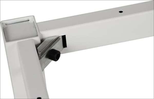 Stel skrivebord eller bordstel med rundt ben NY-A057/136/K - 136x76 cm, hvid