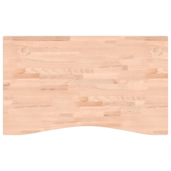vidaXL skrivebordsplade 100x(55-60)x2,5 cm massivt bøgetræ -  Dele og tilbehør til skriveborde