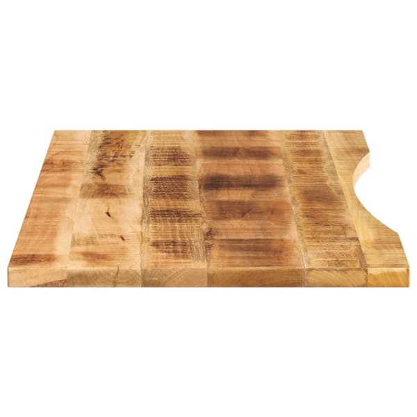 vidaXL Pöytälevy kaarella 120x60x2,5 cm täysi karkea mangopuu