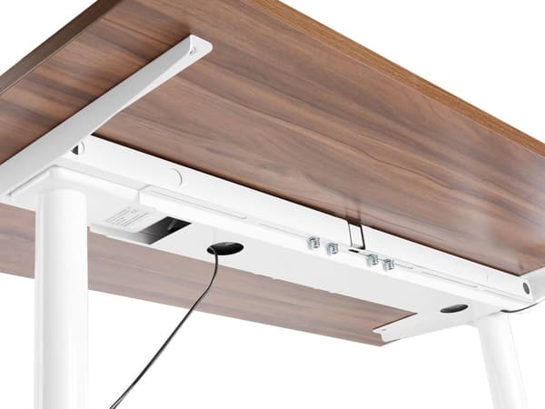 Kabelhylla för elektriskt justerbart skrivbord Rostfritt stål Vit 92 x 14 cm Underbord Kabelförvaring