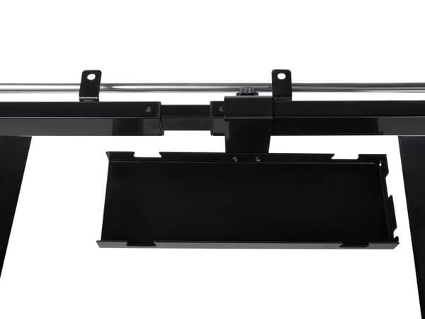 Johtokouru musta 31 x 10 cm teräs manuaalisesti säädettävälle työpöydälle industriaalinen