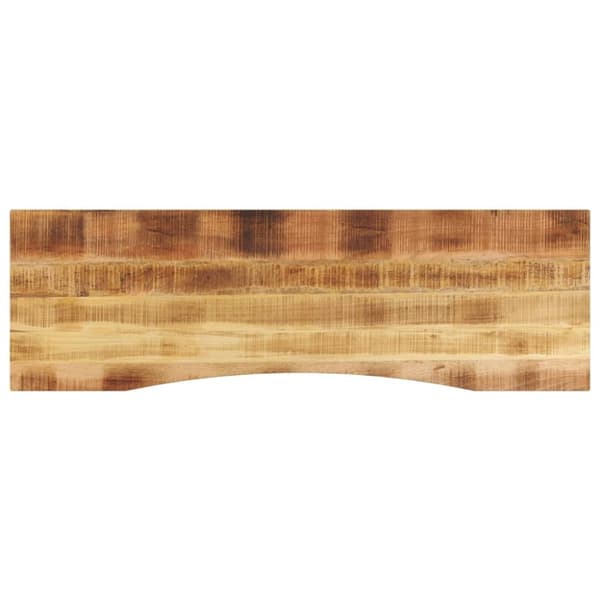 vidaXL Skrivebordsplate med kurve 160x50x2,5 cm heltre grovt mangotre
