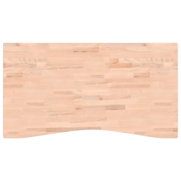 Bordsskiva 110x(55-60)x2,5 cm massivt bokträ