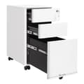 Miniatyrbild 3 av 9: Caisson de Rangement Bureau 3 Tiroirs sur Roulettes Blanc