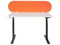 Miniatyrbillede 5 af 9: Skrivebordsopdeler i orange PET-materiale med stofbetræk 160 x 40 cm akustisk skrivebordsopdeler til hjemmekontoret