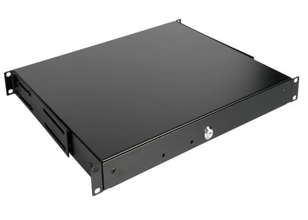 Utrusta skrivbordslåda - EZD-1-B - 19'' låda för 1U Server-skåp, låsbar, Svart