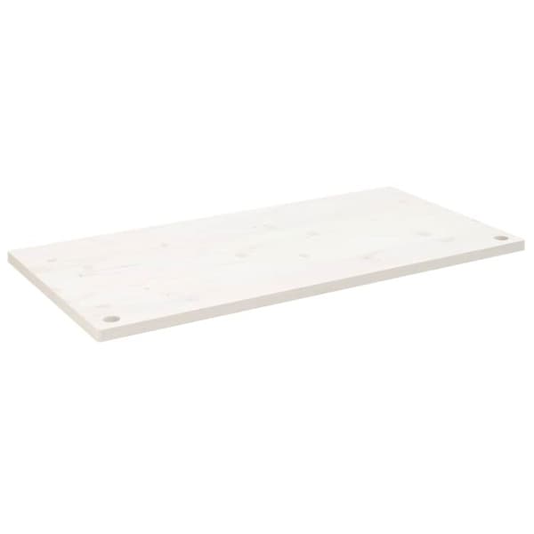 Skrivbordsskiva vit 110x60x2,5 cm massiv furu