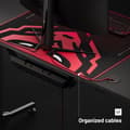 Miniatyrbild 4 av 4: Diablo X-Mate Gaming Desk PC Gamer Ergonomic Carbon Earphone Hook Cup Holder (160 x 75 x 75 cm)