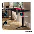 Miniatyrbild 2 av 4: Diablo X-Mate Gaming Desk PC Gamer Ergonomic Carbon Earphone Hook Cup Holder (160 x 75 x 75 cm)