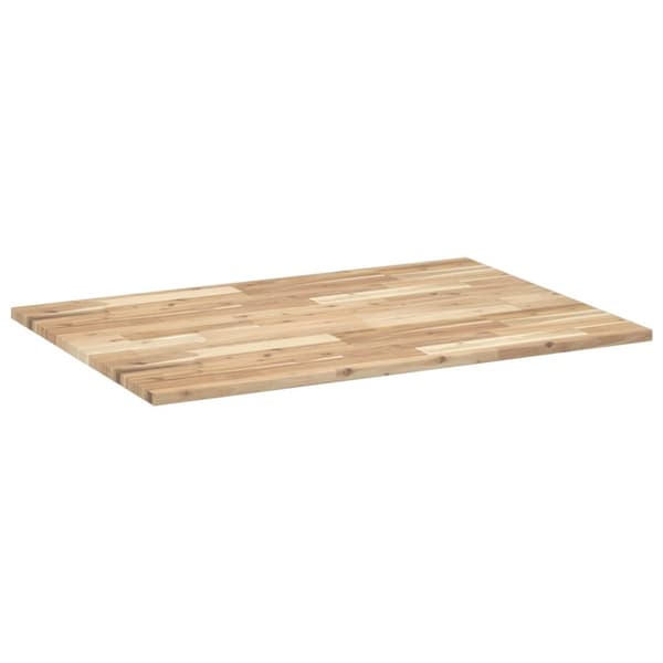 vidaXL Bordplate ubehandlet 80x70x2 cm heltre akasie