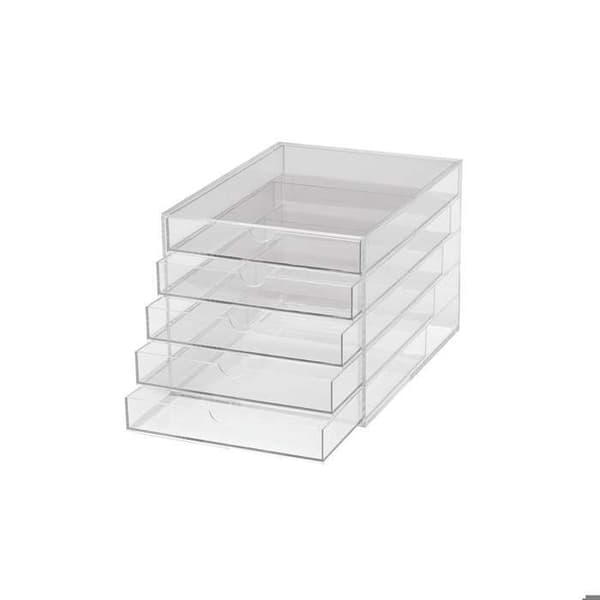 Förvaringslåda - MAUL - 5 lådor - Akryl - Transparent - A4-format