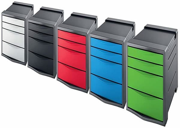 Rexel kontorslåda - 2115608 - Choices, , 4-lådors skåp, A4, Vit