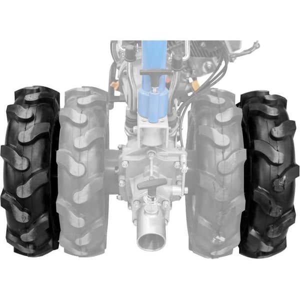 Dubbelhjul - Güde - 95182 - Blå - 41 x 41 x 16,5 cm - Adapter ingår