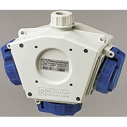 Mennekes Schuko-Dreifach-KopplingsDelta-Box, IP68, BLGR 10860