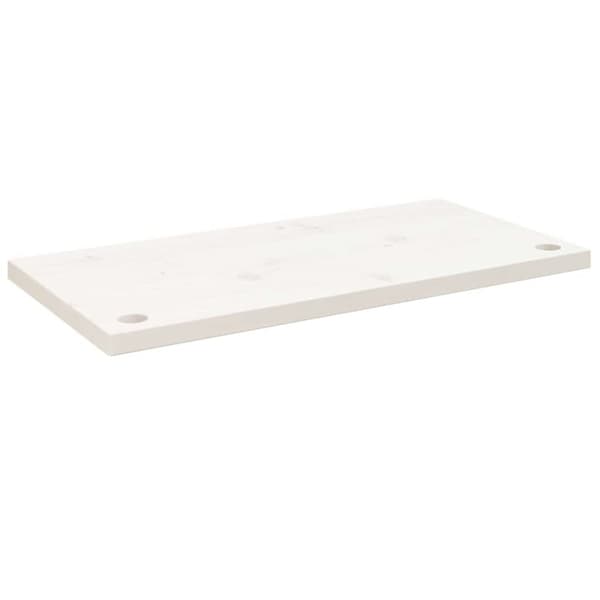 Skrivbordsskiva vit 80x40x2,5 cm massiv furu