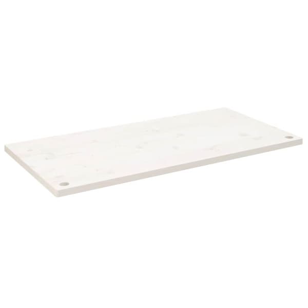 Skrivbordsskiva vit 110x55x2,5 cm massiv furu