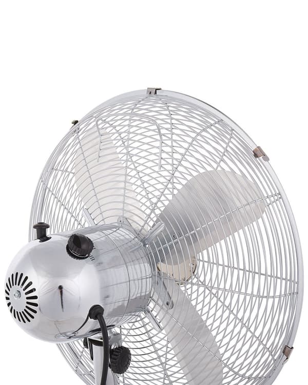 Gulvventilator sølv Metal galvaniseret 123 cm Justerbar Højde Stue Stående Moderne med hastighedskontrol perfekt til Soveværelse