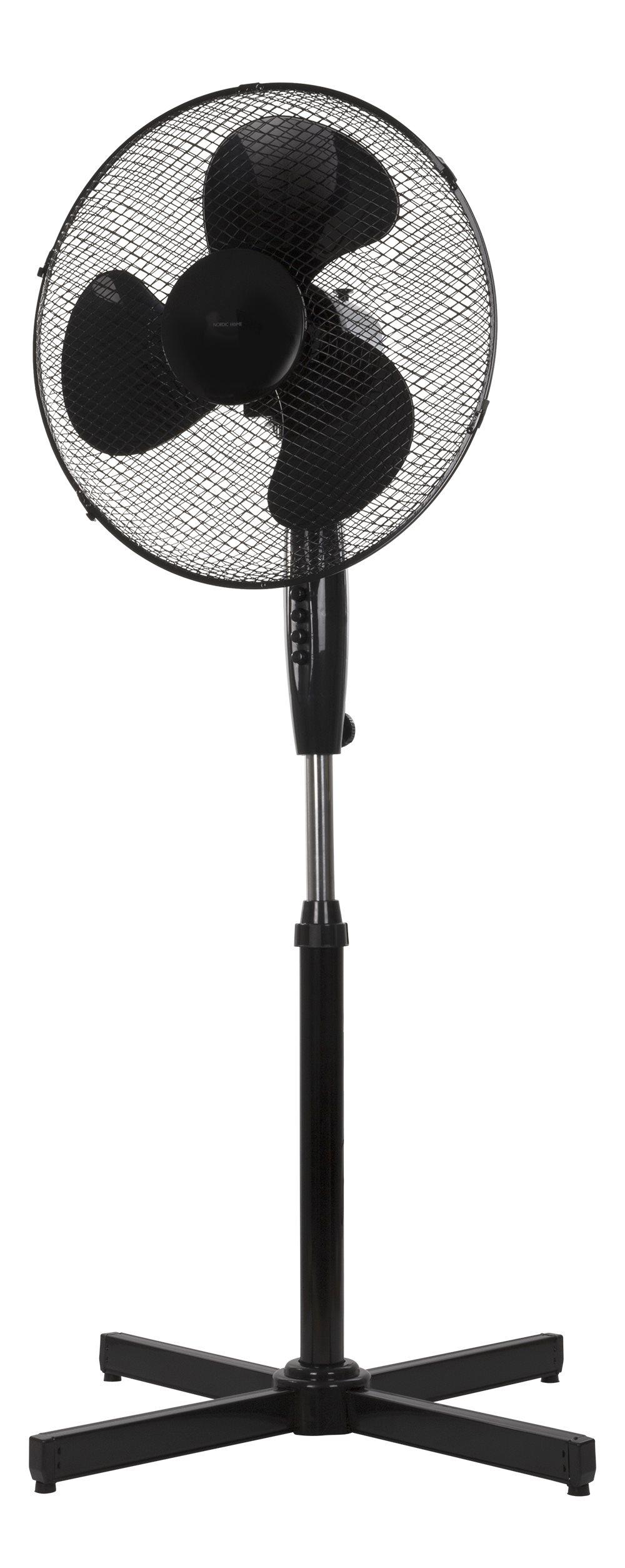 NORDIC HOME Golvfläkt, 410mm, tre hastighetsinställningar, 50W