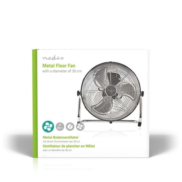 Nedis FNFL10CCR30 Gulvblæser Diameter 30 cm 3 Hastigheder Krom