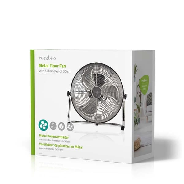 Nedis FNFL10CCR30 Gulvblæser Diameter 30 cm 3 Hastigheder Krom