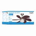 Miniatyrbillede 4 af 5: Loftsventilator med lys EDM 33984 Aral Wengue nikkel 50 W
