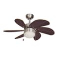 Miniatyrbillede 1 af 5: Loftsventilator med lys EDM 33984 Aral Wengue nikkel 50 W