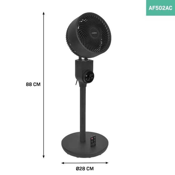 VONROC BREEZE Tårnventilator - lydsvag - 88cm - sort | Inkl. Fjernbetjening