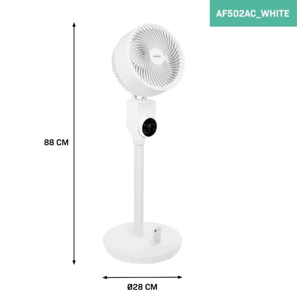 VONROC BREEZE Tårnventilator - lydsvag - 88cm - hvid | Inkl. Fjernbetjening