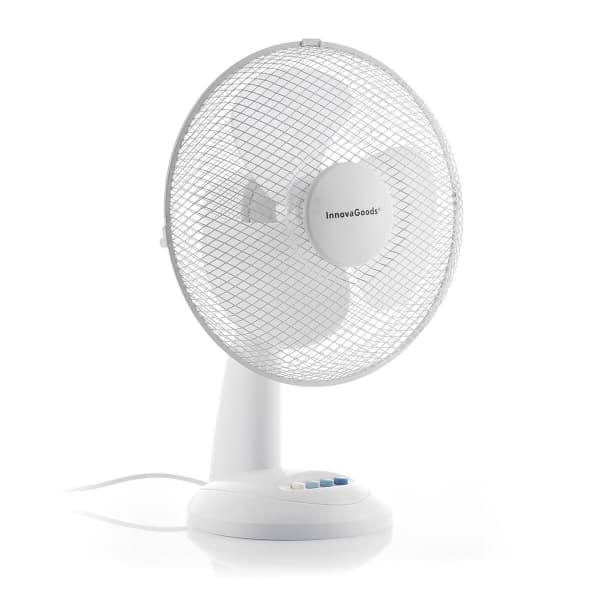 Vit Ø30cm bordsfläkt från InnovaGoods