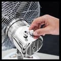 Miniatyrbild 3 av 5: Cecotec Table fan with 40 W and chrome finish, 12 inches, 3 speeds, oscillation, silent, adjustable height, 4 blades, and maximum safety.