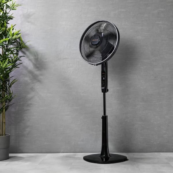 Cecotec 16" stand fan with 60 W copper motor and timer, 6 speeds, 3 modes, remote control, LED display, oscillation, silent, adjustable height, 10 bl