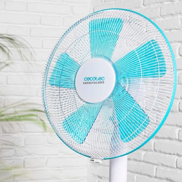 Cecotec 16" stand fan with 40 W and 3 speeds, oscillating, silent, adjustable height, 5 blades, and maximum safety.
