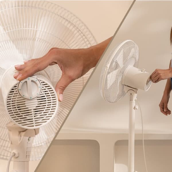 Cecotec 40-W Stand and table fan, 3 speeds, oscillation, and adjustable height up to 115 cm.