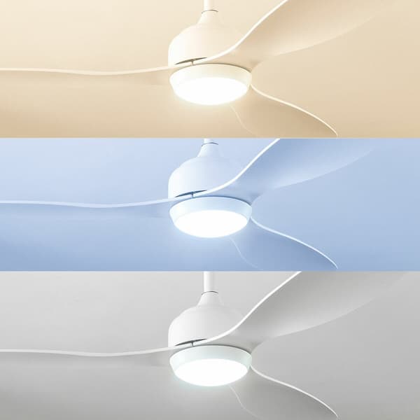 Takfläkt med LED-ljus och 3 ABS-blad Flaled InnovaGoods Vit 36 W