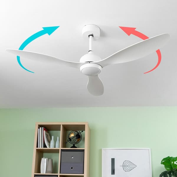 Takfläkt med LED-ljus och 3 ABS-blad Flaled InnovaGoods Vit 36 W