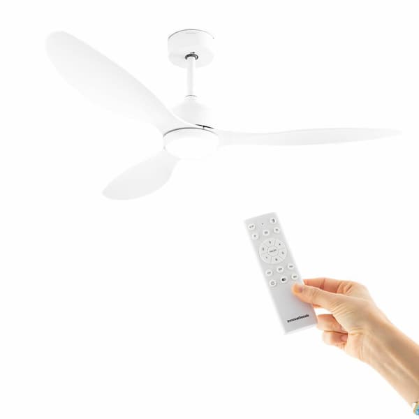 Takfläkt med LED-ljus och 3 ABS-blad Flaled InnovaGoods Vit 36 W