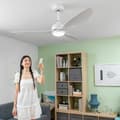 Miniatyrbillede 5 af 10: Loftsventilator med LED-lys og 3 ABS-vinger Flaled InnovaGoods Hvid 36 W 52" Ø132 cm