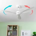 Miniatyrbillede 6 af 10: Loftsventilator med LED-lys og 3 ABS-vinger Flaled InnovaGoods Hvid 36 W 52" Ø132 cm