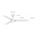 Miniatyrbillede 3 af 6: Loftsventilator EDM 33982 Hvid 60 W Ø 120 cm Mini industriel