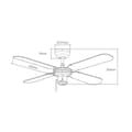 Miniatyrbild 2 av 6: Takfläkt EDM 33802 Báltico Vit 50 W ø 102 cm