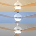 Miniatyrbild 4 av 10: Takfläkt med LED-ljus och 3 ABS-blad Wuled InnovaGoods Trä 36 W 52" Ø132 cm