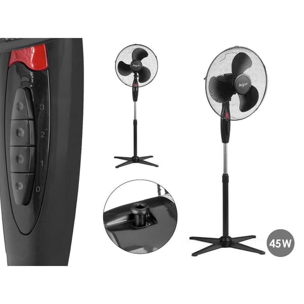 Fritstående ventilator Argon FS-40B-B Sort 45 W 43 x 60 x 102 cm