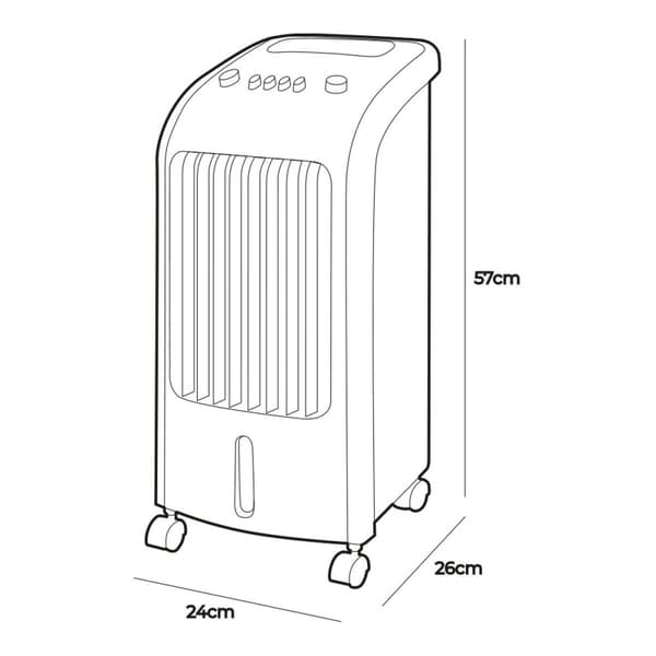Flytbare air conditioner EDM 33516 80 W 3,6 L