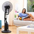 Miniatyrbilde 11 av 11: Sokkelvifte med forstøver og fjernkontroll InnovaGoods Mistinn Svart 90 W 2,8 L