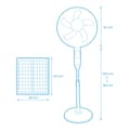 Miniatyrbilde 4 av 4: Frittstående Vifte EDM 33523 Hvit 25 W Solar